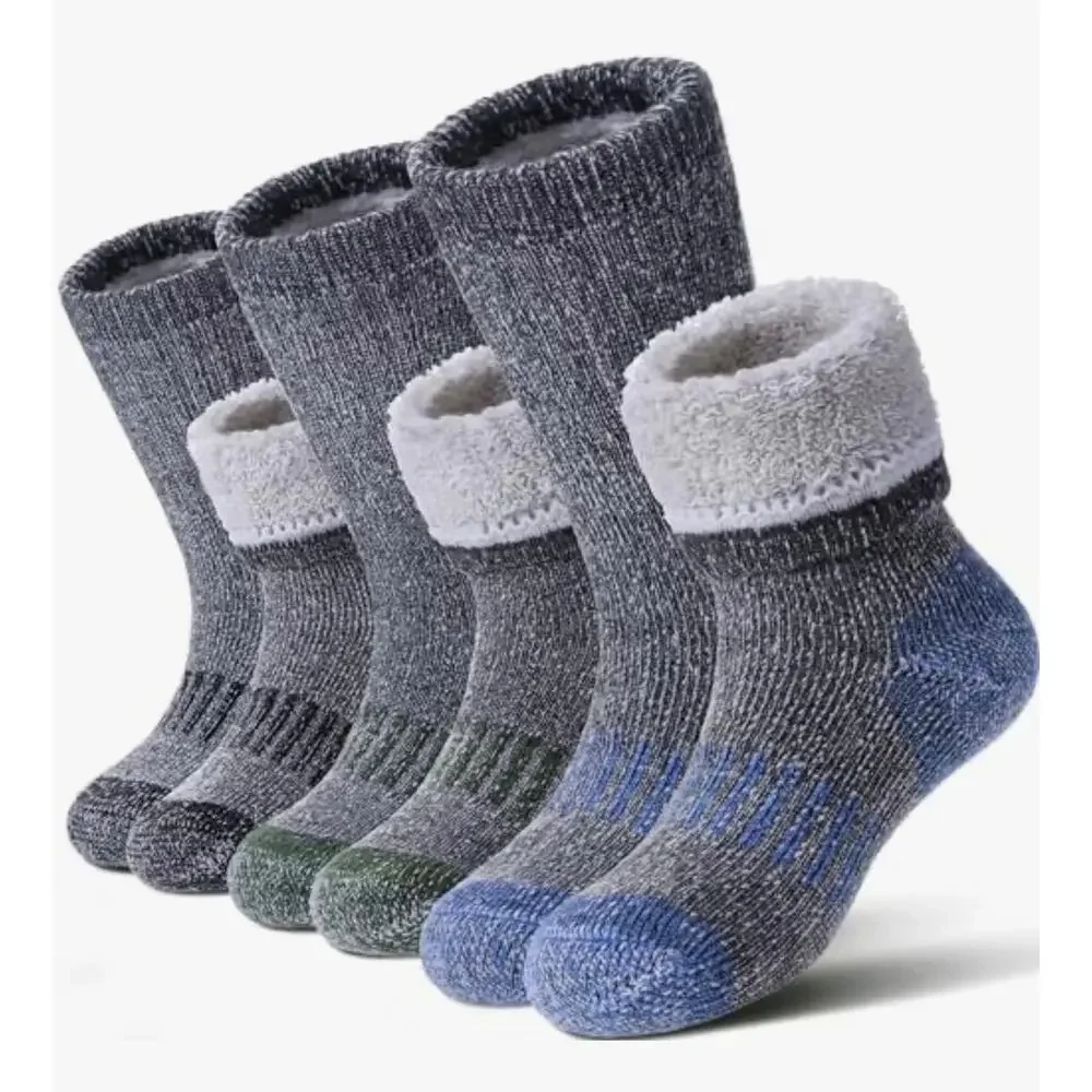 Kids Merino Wool Thermal Socks 3 Pack Ages 8-12 years NWT